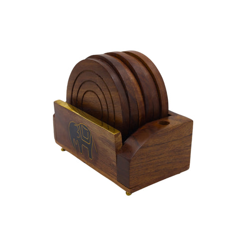 Natriel Wooden Coasters Set